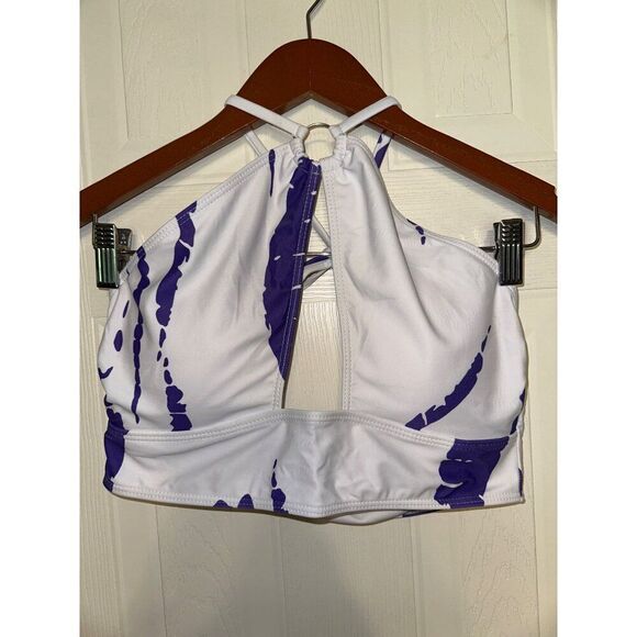 NEW Evelust Sexy 3 Pc Swimsuits -Cutout O-Ring Halter Bikini & Cover Up Skirt LG - Picture 9 of 16